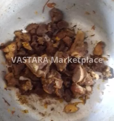 Fried meat with Ugali