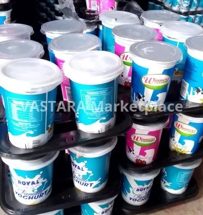 A tray of 500ml royal/winners yogurt