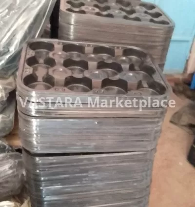 An empty of all yogurt trays