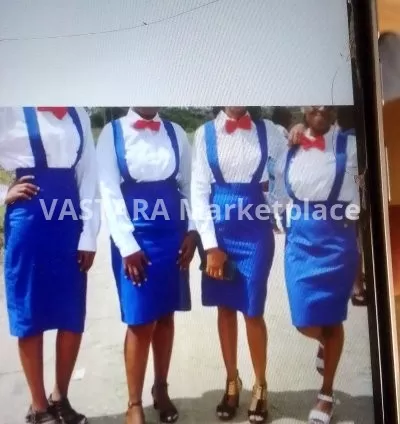 Suspender skirt and a shirt