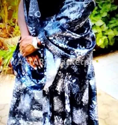 Wrapper skirt and velvet top