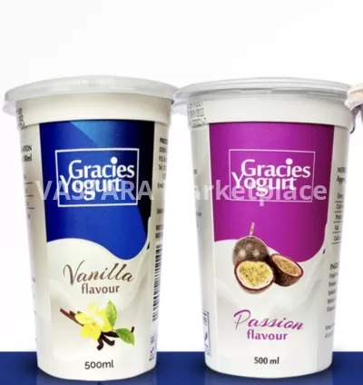 500ml, passion and vanilla yogurt