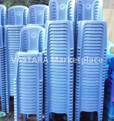 A piece of plastic chairs